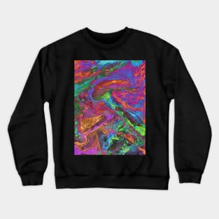 Psychedelic Cosmo Nightmare Glitch Crewneck Sweatshirt